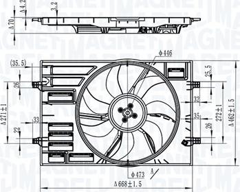 Magneti Marelli 069422828010 - Вентилятор, охлаждение двигателя unicars.by