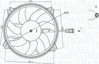 Magneti Marelli 069422720010 - Вентилятор, охлаждение двигателя unicars.by