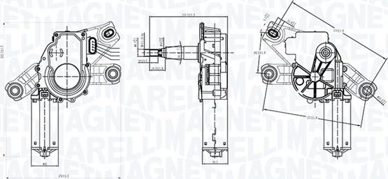 Magneti Marelli 064072400010 - Двигатель стеклоочистителя unicars.by