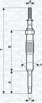 Magneti Marelli 062900034304 - Свеча накаливания unicars.by