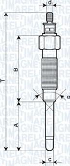 Magneti Marelli 060900550606 - Свеча накаливания unicars.by