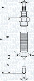 Magneti Marelli 060900050606 - Свеча накаливания unicars.by