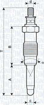 Magneti Marelli 060900060606 - Свеча накаливания unicars.by