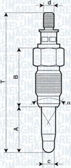 Magneti Marelli 062900056304 - Свеча накаливания unicars.by