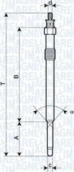 Magneti Marelli 060900070606 - Свеча накаливания unicars.by