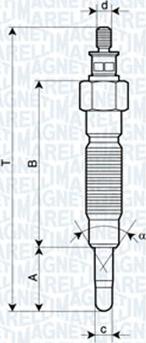 Magneti Marelli 060900190606 - Свеча накаливания unicars.by