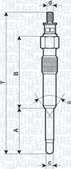 Magneti Marelli 060900170606 - Свеча накаливания unicars.by