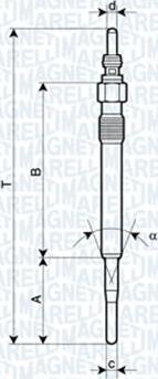 Magneti Marelli 060900800606 - Свеча накаливания unicars.by