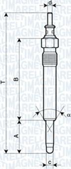 Magneti Marelli 062900004304 - Свеча накаливания unicars.by