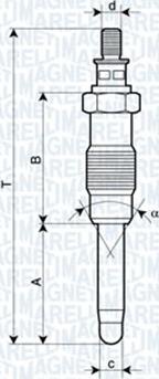 Magneti Marelli 061830166304 - Свеча накаливания unicars.by