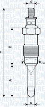 Magneti Marelli 062587001304 - Свеча накаливания unicars.by