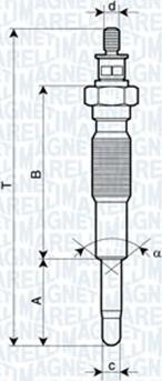 Magneti Marelli 060900240606 - Свеча накаливания unicars.by