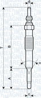 Magneti Marelli 062900027304 - Свеча накаливания unicars.by