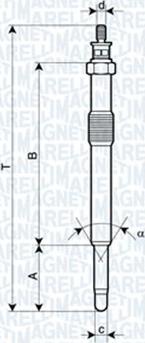 Magneti Marelli 060900220606 - Свеча накаливания unicars.by