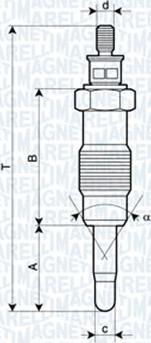 Magneti Marelli 060900700606 - Свеча накаливания unicars.by