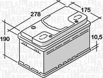 Magneti Marelli 068074068010 - Стартерная аккумуляторная батарея, АКБ unicars.by