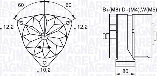 Magneti Marelli 063534699820 - Генератор unicars.by