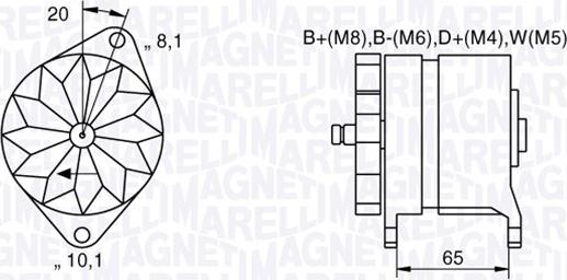 Magneti Marelli 063534681400 - Генератор unicars.by