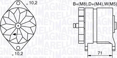 Magneti Marelli 063534681240 - Генератор unicars.by