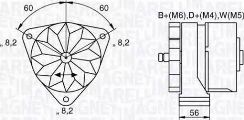 Magneti Marelli 063534897070 - Генератор unicars.by