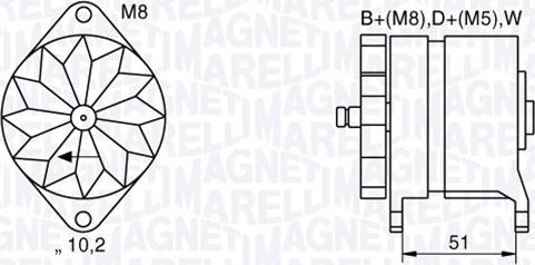 Magneti Marelli 063534882060 - Генератор unicars.by