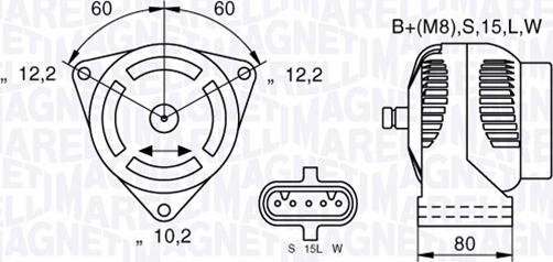 Magneti Marelli 063535255010 - Генератор unicars.by