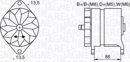 Magneti Marelli 063536895380 - Генератор unicars.by