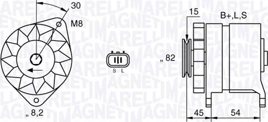 Magneti Marelli 063532605010 - Генератор unicars.by