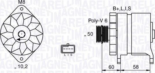 Magneti Marelli 063532637010 - Генератор unicars.by