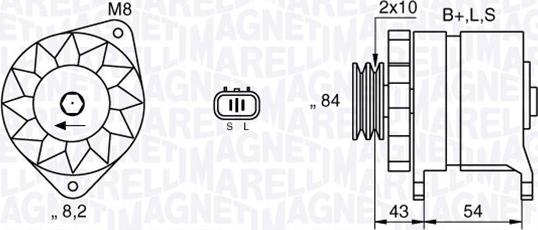 Magneti Marelli 063532625010 - Генератор unicars.by