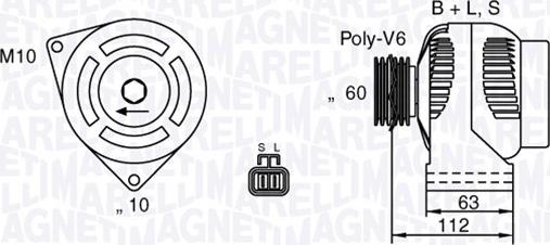 Magneti Marelli 063532622010 - Генератор unicars.by