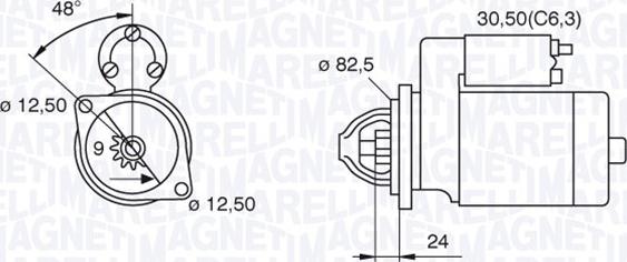 Magneti Marelli 063521090470 - Стартер unicars.by