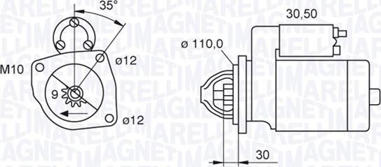 Magneti Marelli 063521093440 - Стартер unicars.by