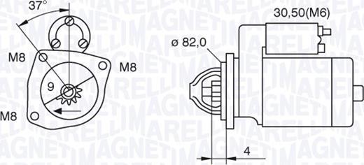 Magneti Marelli 063521093000 - Стартер unicars.by