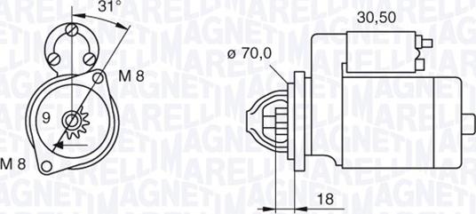 Magneti Marelli 063521060140 - Стартер unicars.by