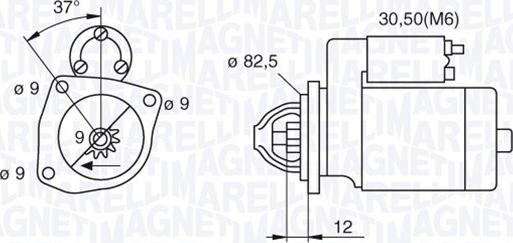 Magneti Marelli 063521082390 - Стартер unicars.by