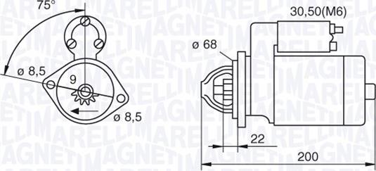 Magneti Marelli 063521074920 - Стартер unicars.by