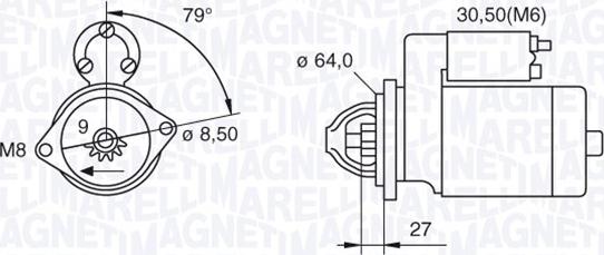 Magneti Marelli 063521074370 - Стартер unicars.by