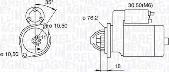 Magneti Marelli 063521070460 - Стартер unicars.by