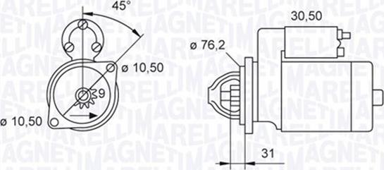 Magneti Marelli 063521070240 - Стартер unicars.by