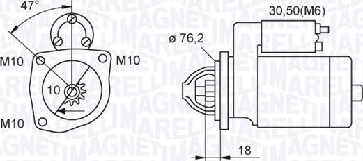 Magneti Marelli 063521101040 - Стартер unicars.by