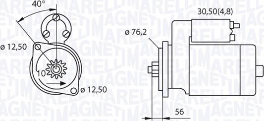 Magneti Marelli 063521230180 - Стартер unicars.by