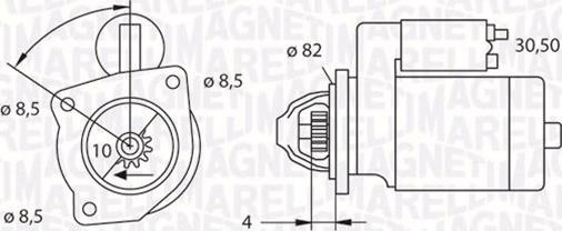 Magneti Marelli 063523625010 - Стартер unicars.by