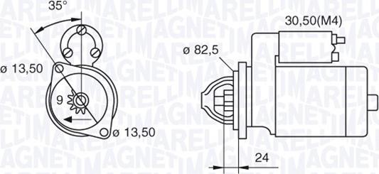 Magneti Marelli 063523620760 - Стартер unicars.by