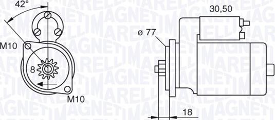 Magneti Marelli 063522626010 - Стартер unicars.by