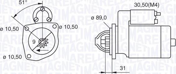 Magneti Marelli 063522300060 - Стартер unicars.by