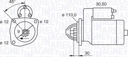 Magneti Marelli 063522300070 - Стартер unicars.by