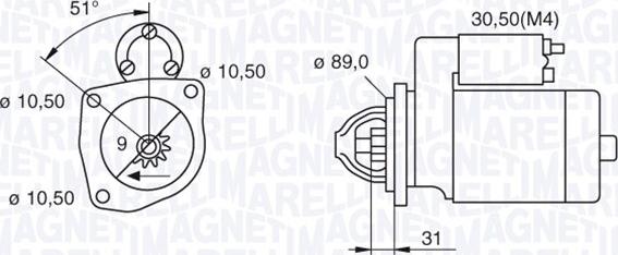 Magneti Marelli 063522310050 - Стартер unicars.by