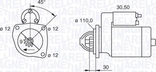 Magneti Marelli 063522310110 - Стартер unicars.by