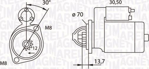 Magneti Marelli 063191007010 - Стартер unicars.by